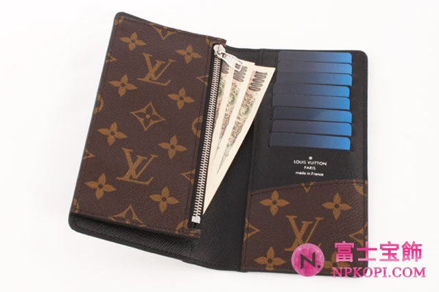 (LOUIS VUITTON)ルイヴィトン スーパーコピー財布 モノグラム マカサー ポルトフォイユタノン 長財布 M93800